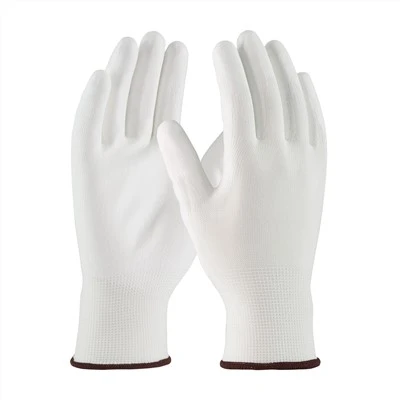 White Nylon PU Palm Coated Gloves White Nylon PU Palm Coated Gloves